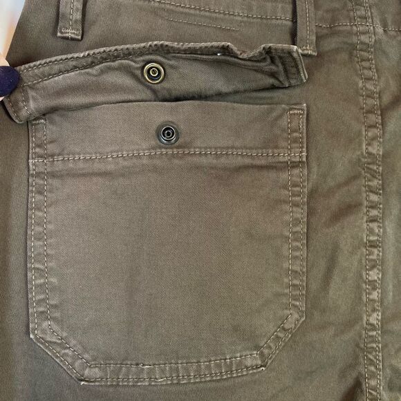 Vince Women’s Utility Pants Jogger Zip Ankle Cropped Cargo Pants Dark Willow 27 - Picture 4 of 9